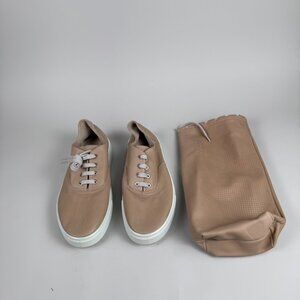 Men's Ecco Soft Leather Sneakers Tan